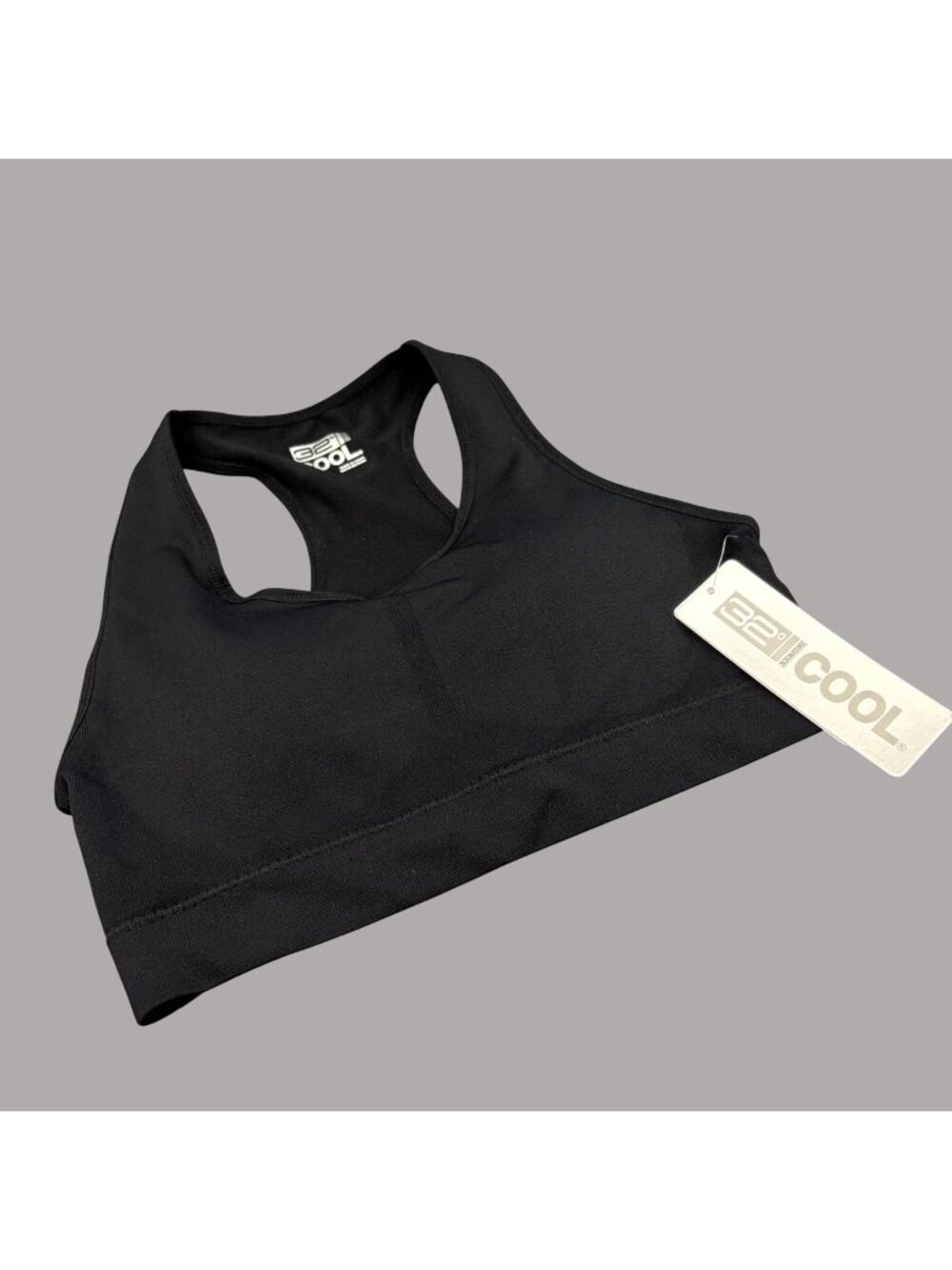 32 Degrees Cool Sports Bra XS Womens Black Racerback New With Tags Yoga